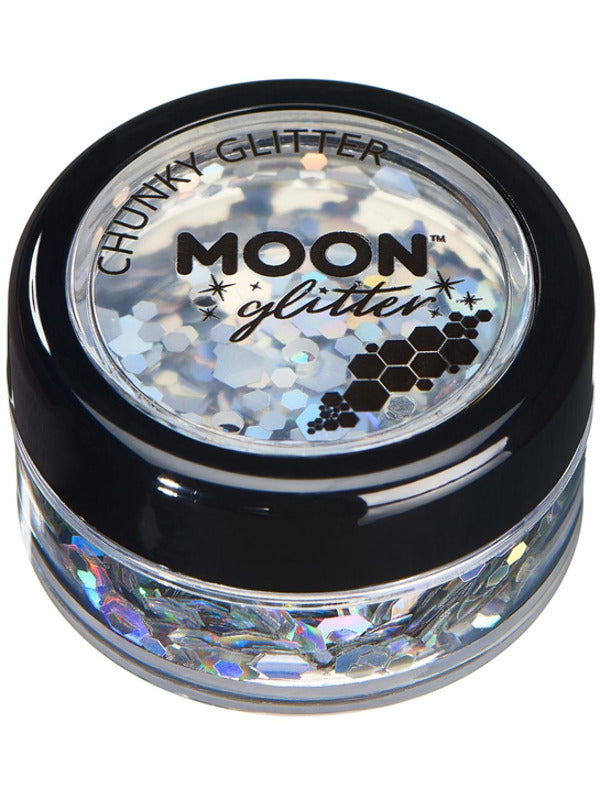 Adult Moon Glitter Holographic Chunky Glitter Silver