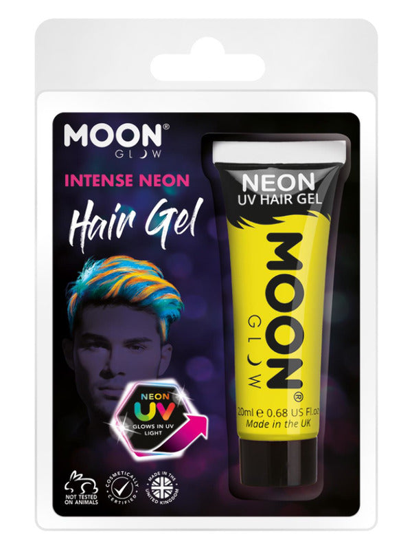 Adult Moon Glow Intense Neon UV Hair Gel Intense Yellow
