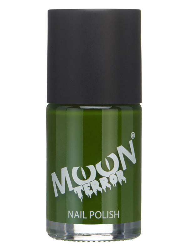 Adult Moon Terror Halloween Nail Polish Green