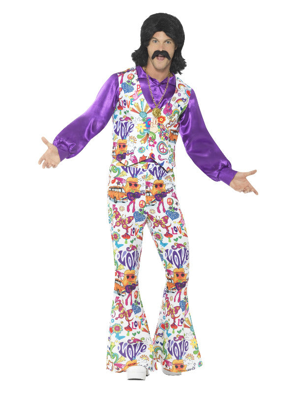 60s Groovy Hippie Costume MultiColoured