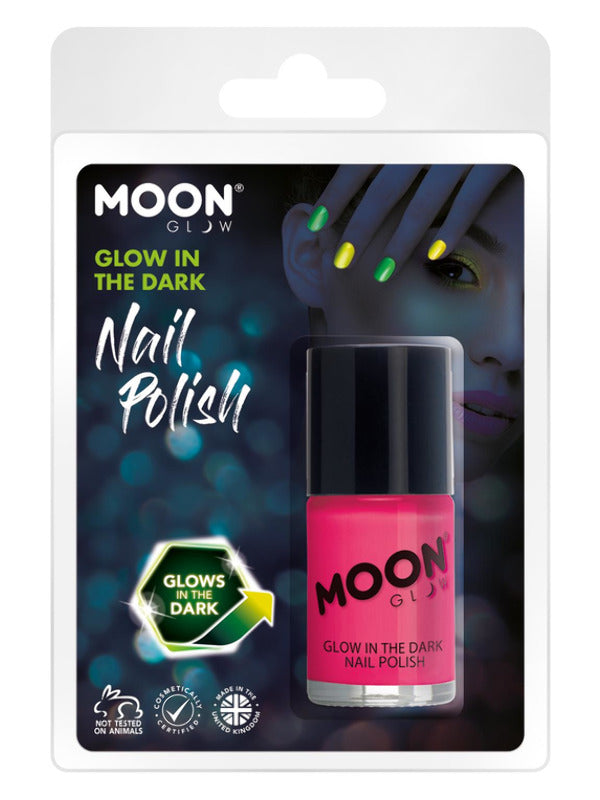 Adult Moon Glow Glow in the Dark Nail Polish Pink (2)