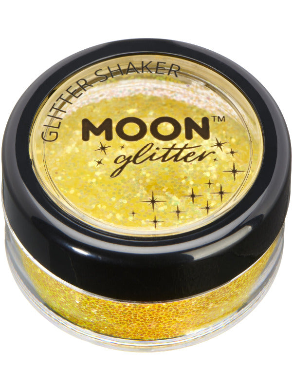 Adult Moon Glitter Iridescent Glitter Shakers Yellow