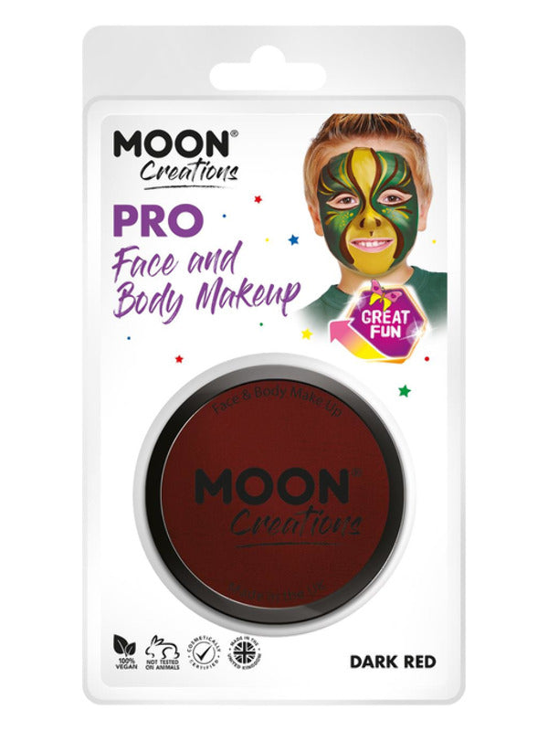 Adult Moon Creations Pro Face Paint Cake Pot Dark Red (2)