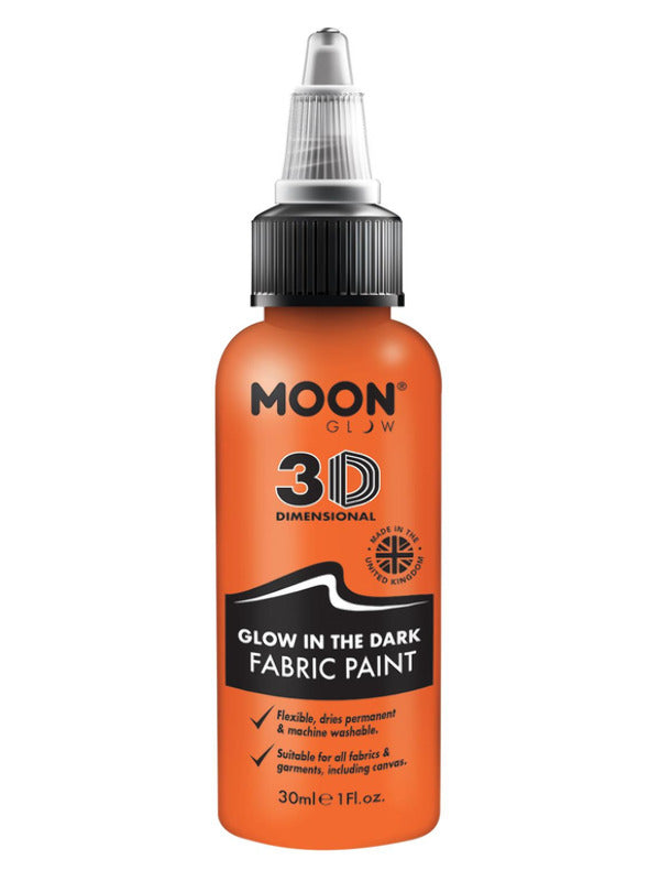 Moon Glow Glow in the Dark Fabric Paint Orange