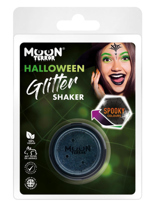 Adult Moon Terror Halloween Glitter Shakers Black (2)