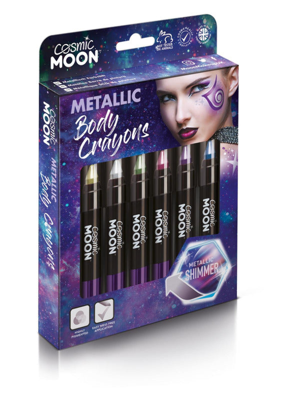 Cosmic Moon Metallic Body Crayons Assorted