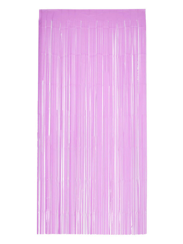 Matt Fringe Curtain Backdrop Baby Pink