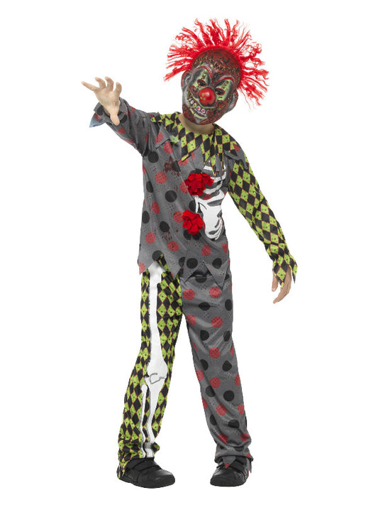 Kids Deluxe Twisted Clown Costume MultiColoured