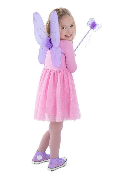 Kids Butterfly Wings  Wand Purple