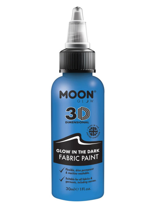 Moon Glow  Glow in the Dark Fabric Paint Blue