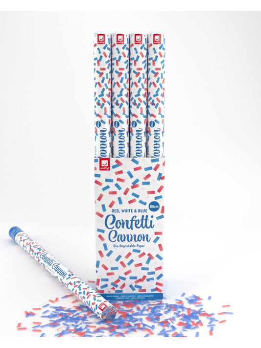 80cm Confetti Cannon Red White  Blue DB of 12