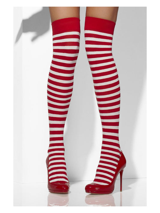 Adult Opaque HoldUps Red  White