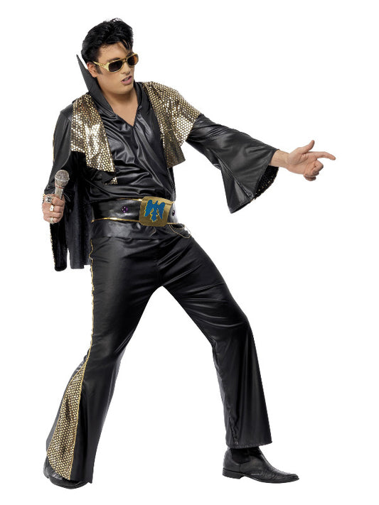Elvis Costume Black  Gold