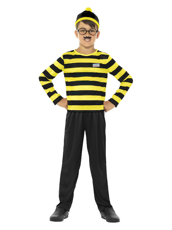 Kids Wheres Wally Odlaw Costume Black  Yellow