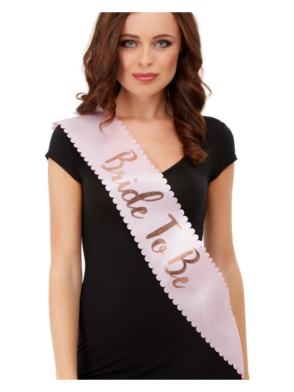 Bride To Be Sash Pink  Gold