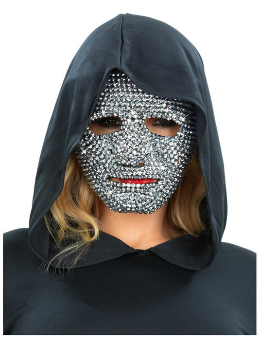 Silver Jewelled Robot Mask