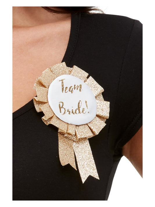 Team Bride Rosette Rose Gold