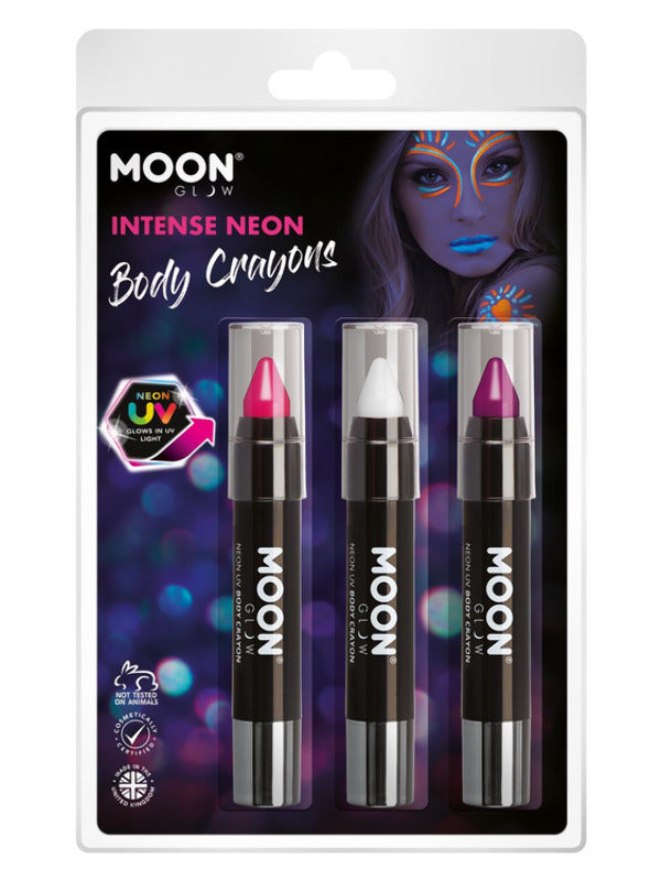 Adult Moon Glow Intense Neon UV Body Crayons (2)