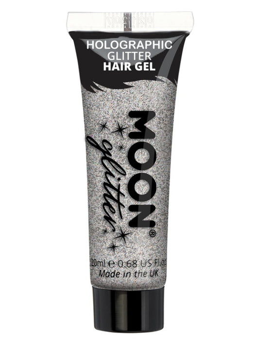 Moon Glitter Holographic Glitter Hair Gel Silver