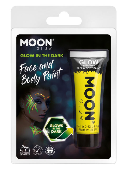 Adult Moon Glow  Glow in the Dark Face Paint Yellow