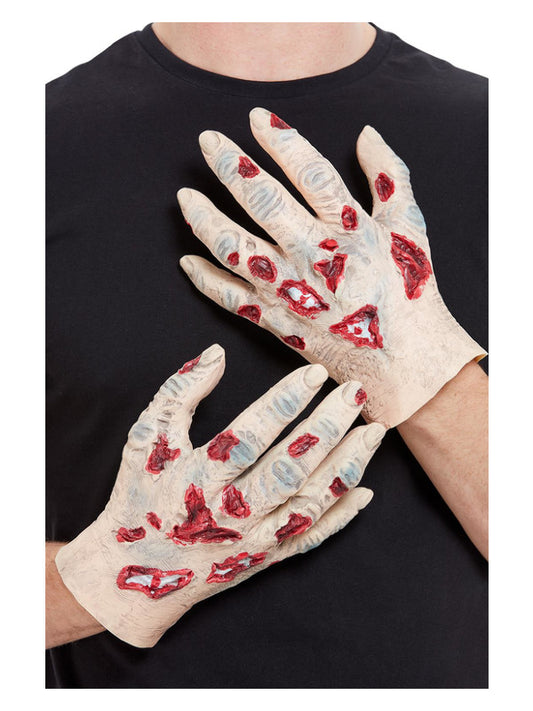 Zombie Latex Hands Beige