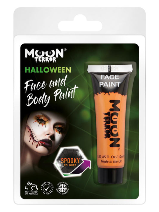 Adult Moon Terror Halloween Face  Body Paint Orange (2)
