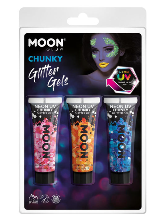 Adult Moon Glow  Neon UV Chunky Glitter Gel (3)
