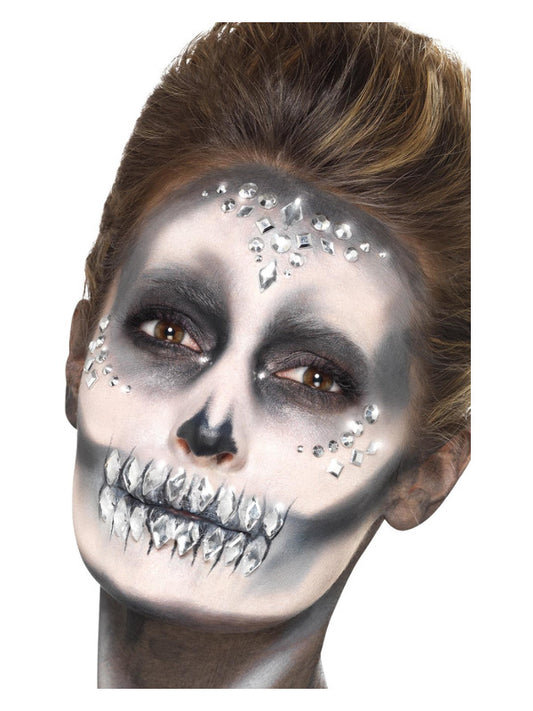 Smiffys MakeUp FX Jewel Face Gems Silver