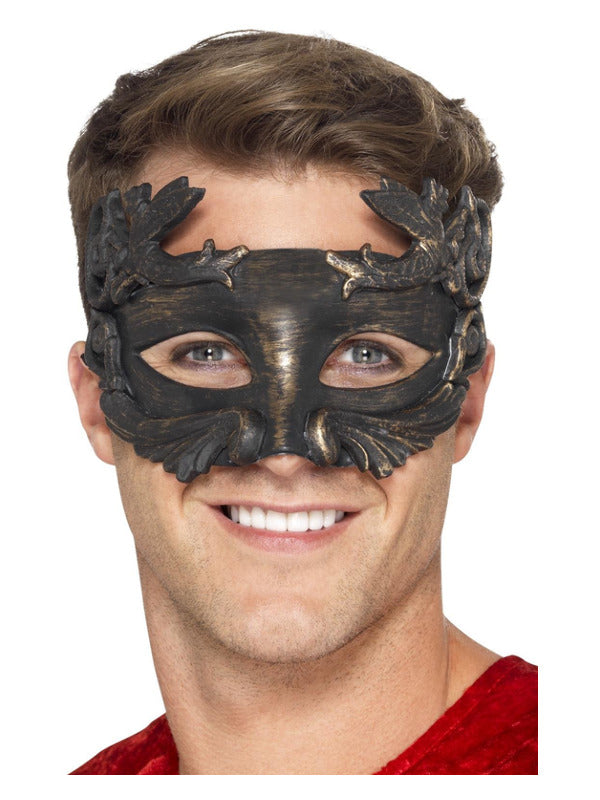 Warrior God Metallic Masquerade Eyemask Black