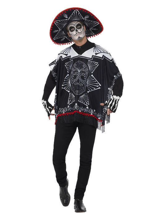 Day of the Dead Bandit Costume Black  White