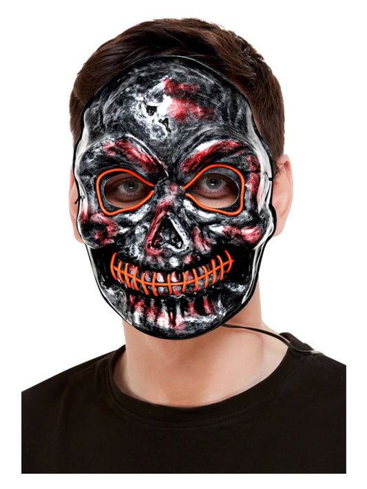 Skeleton Mask Light Up Grey