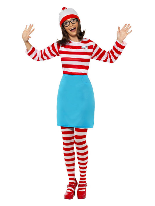 Adult Wheres Wally Wenda Costume Red  White