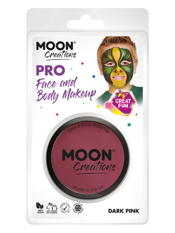 Adult Moon Creations Pro Face Paint Cake Pot Dark Pink (2)