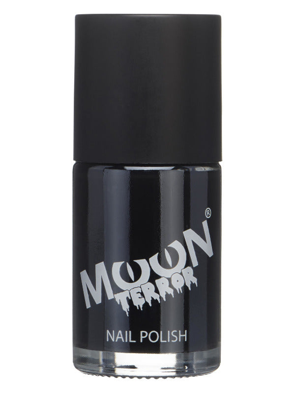 Adult Moon Terror Halloween Nail Polish Black