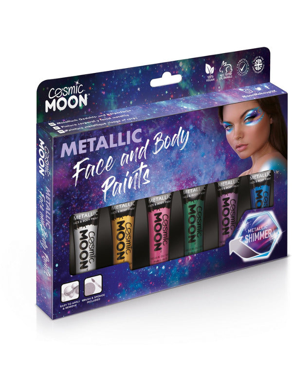 Cosmic Moon Metallic Face  Body Paint Assorted
