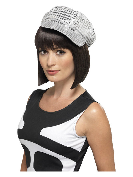 Disco Sequin Hat Silver