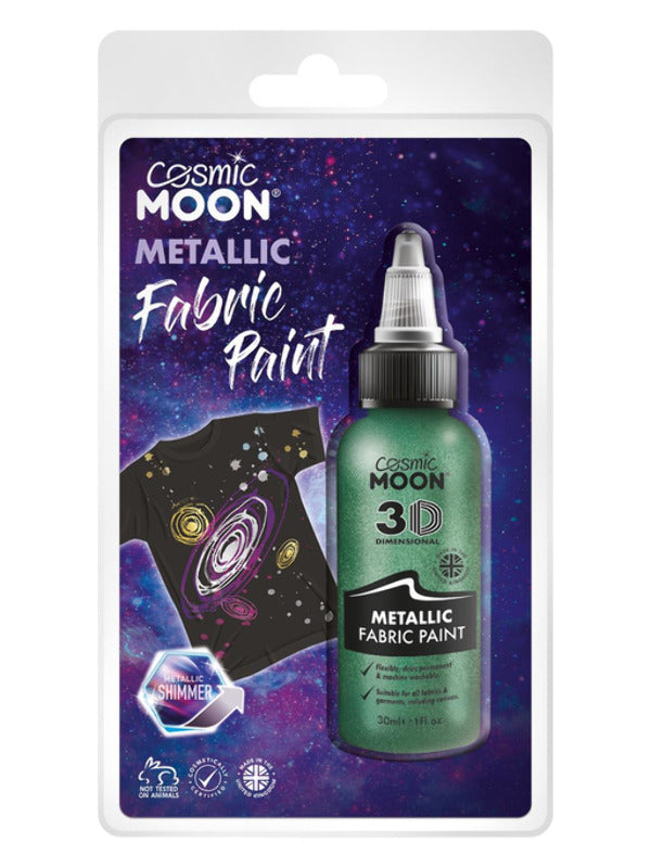Adult Cosmic Moon Metallic Fabric Paint Green (2)