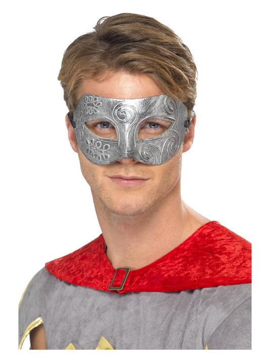 Metallic Warrior Colombina Eyemask Silver
