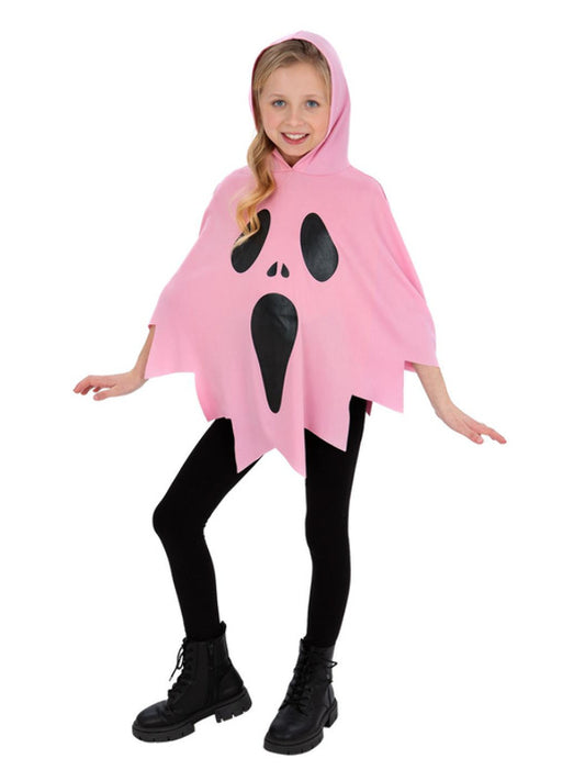 Kids Pink Ghost Poncho