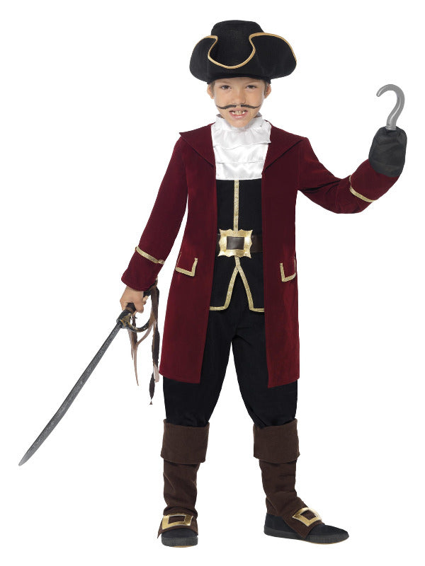 Kids Deluxe Pirate Captain Costume Black