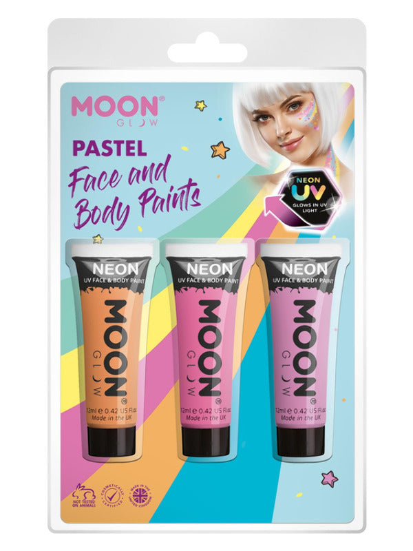 Adult Moon Glow Pastel Neon UV Face Paint (3)