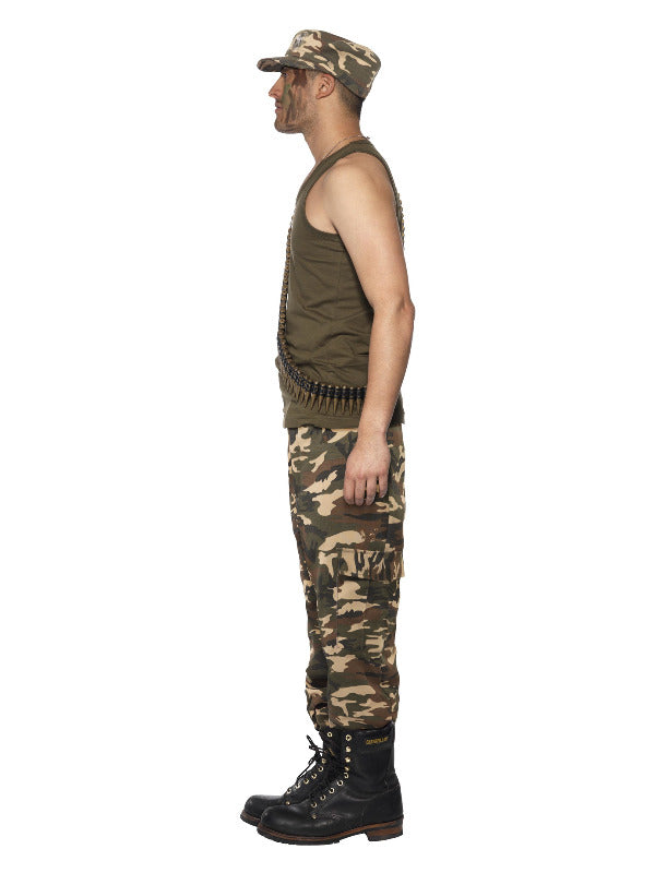 Deluxe Khaki Camo Costume Male Khaki Green