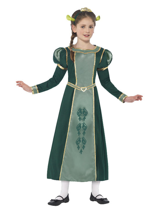 Kids Shrek Princess Fiona Costume Green