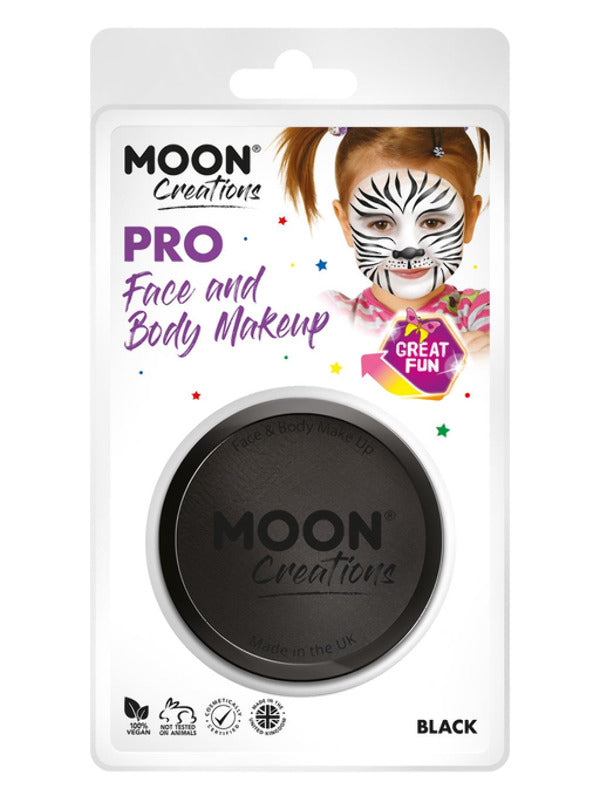 Adult Moon Creations Pro Face Paint Cake Pot Black (2)