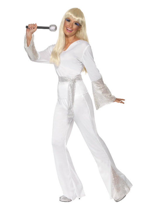70s Disco Lady Costume White