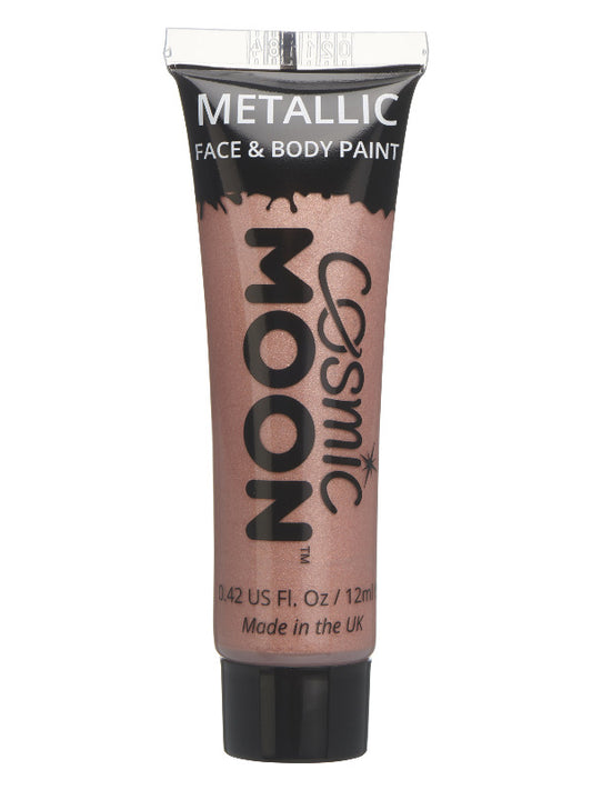 Adult Cosmic Moon Metallic Face  Body Paint Rose Gold