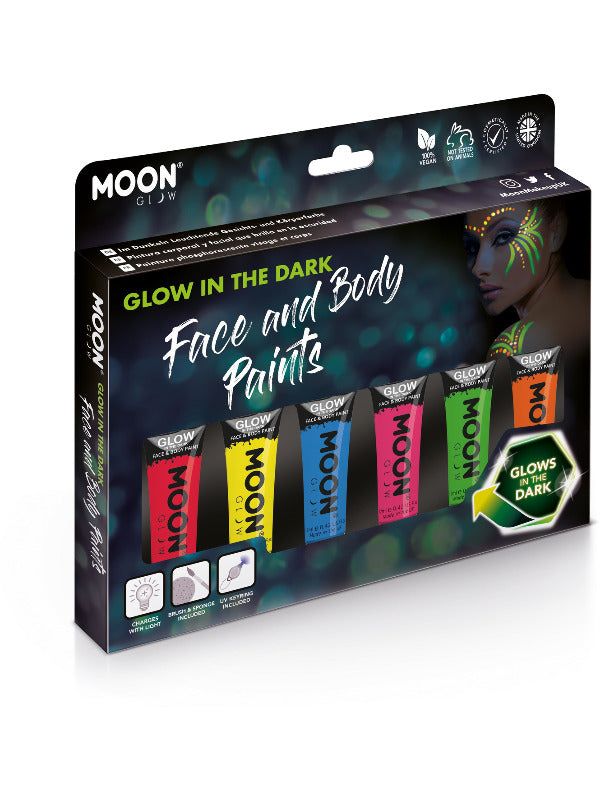 Moon Glow  Glow in the Dark Face Paint Assorted