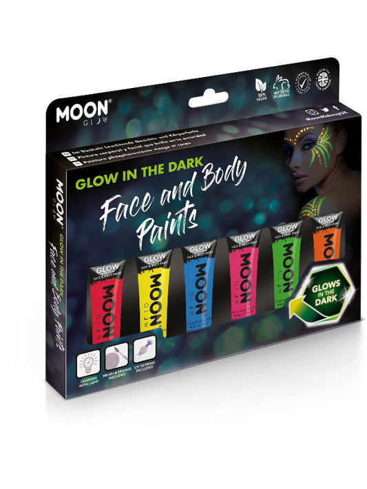 Moon Glow  Glow in the Dark Face Paint Assorted