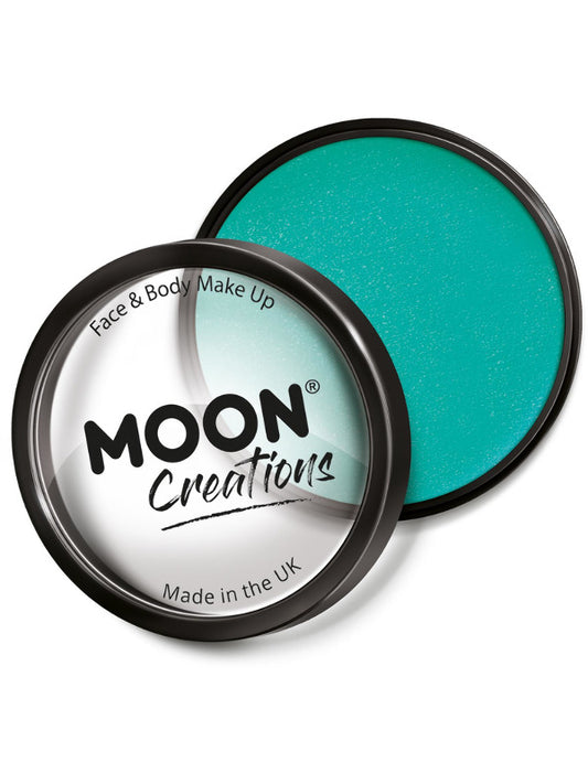 Adult Moon Creations Pro Face Paint Cake Pot Turquoise