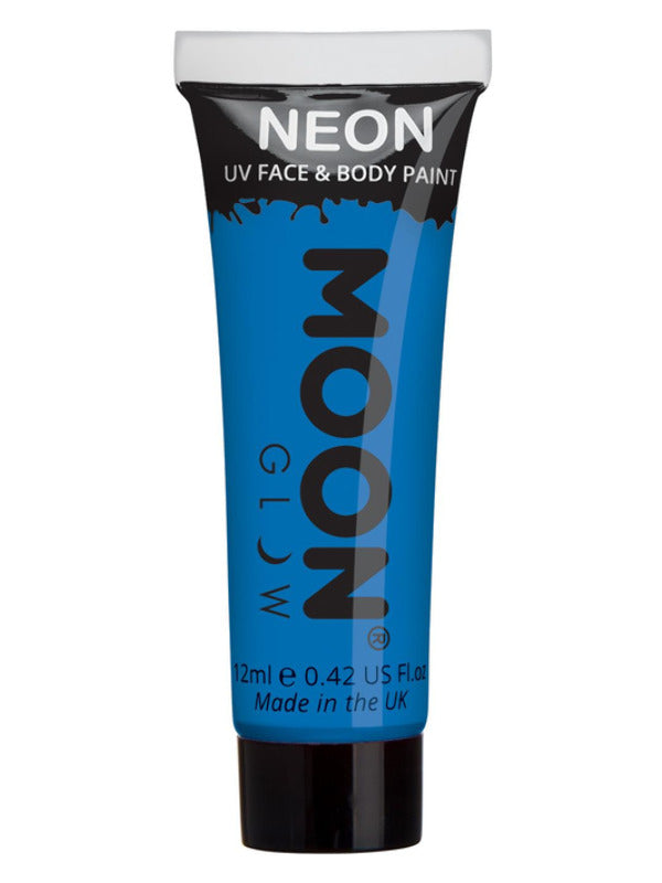Adult Moon Glow Intense Neon UV Face Paint Intense Blue (2)